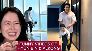 SON YE JIN  SHARED A FUNNY VIDEO OF HYUN BIN AND ALKONG PLAYING INSIDE OF THEIR HOUSE!