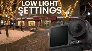 DJI Osmo Action 5 Pro LOW LIGHT Filming | Settings for BEST Results