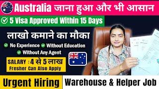 Australia  Free Work Permit Visa 2024 | Approved Within 2 Weeks | Packing and Helper Jobs