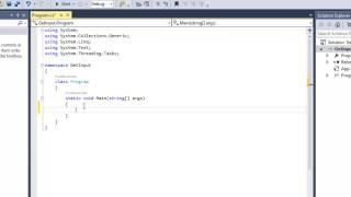 Create a Basic Console Application Visual Studio C# .Net - Video