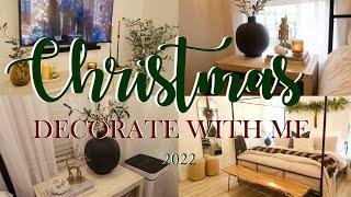 NEW2022 Christmas decorate with me/N￼eutral Christmas decor/Christmas clean and decorate with me