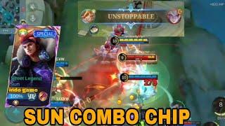 Sun combo chip !! sun best build ~Mobile legends