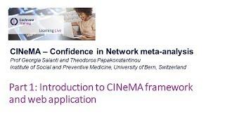 Introduction to the CINeMA framework and web application