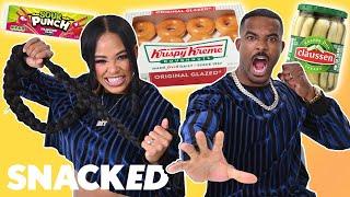 WWE Superstars Bianca Belair & Montez Ford Unleash Their Favorite Snack Combos | Snacked