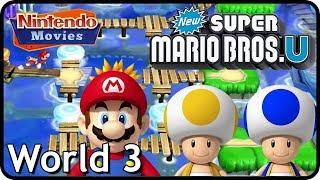 New Super Mario Bros. U: World 3 Sparkling Waters (All Star Coins 100% Multiplayer Walkthrough)