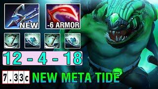 New Meta [Tidehunter] Offlane Beast Carry Build - Dota 2 Pro Gameplay 7.33C