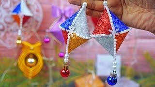 DIY Glitter Foam Christmas Ornaments | Handmade Xmas Crafts For Upcoming Holiday Decorations