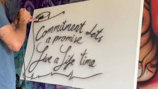 Commitment let’s a promise live a life time, freehand airbrushing.