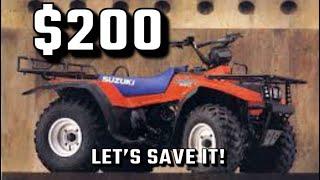 I bought the cheapest 4x4 quad on marketplace! Let’s get it running! Suzuki quad runner 250.