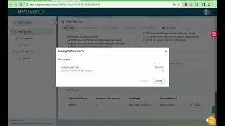 Modifying a Subscription in Optigo Visual Networks