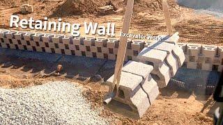 How to build retaining walls with an excavator?