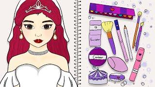 [️kertas diy️] Tata Rias Pengantin untuk Hari Pernikahan Tutorial Rias Kreatif| ASMR Indo Paper