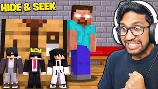 HEROBRINE MANSION MINECRAFT HIDE AND SEEK !