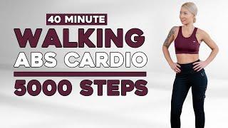 Walk at Home - 40 Minute Walking Workout to Lose Belly Fat Knee Friendly All Standing