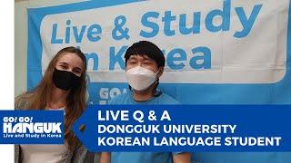 Live Q&A - Dongguk University Korean Language Student (Amy from Switzerland)