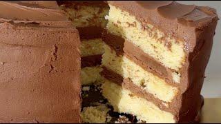 The Best Classic Yellow Cake with Chocolate Frosting