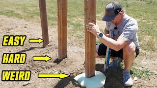 We Test 3 Ways To Set A Fence Post (1 Winner)