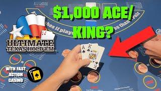 We risked $1,000 on Ultimate Texas Hold'em