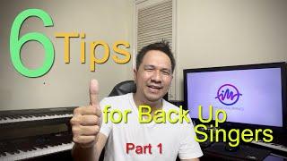 Nixon Rosales - 6 Tips for Back Up Singers [Part 1]