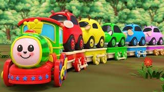 Cocomelon Color TRAIN The Wheels on The Bus + More Nursery Rhymes & Kids Songs