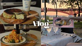 Korean life vlog. Han River camping. Aesthetic cooking and baking. What I eat in a day