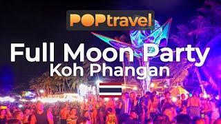 Walking on HAAD RIN BEACH / Koh Phangan (Thailand) - Full Moon Party - 4K (UHD)