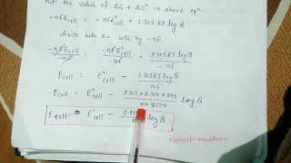 Nernst Equation and it's application