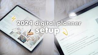 My 2024 Digital Planner Setup | Vision Boards, Goal Setting, Decorative Spreads 