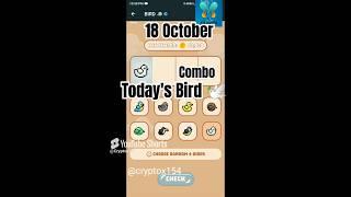 Bird Daily combo 18 October daily combo bird #birds #airdrop #telegram #combo