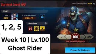 Zombie Week 10 E1: Lv.100 - Ghost Rider｜Ban 1,2,5 & Weapon Master