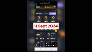 11 September Hamster Kombat Daily Combo Card |Hamster Kombat Daily Combo Today#hamstersoftiktok