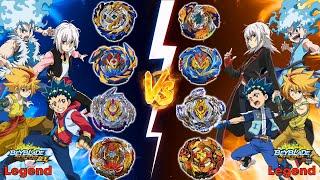 Sparking Legend VS Cho-Z Legend  Beyblade Burst  relay battle ベイブレードバースト超王 베이블레이드 버스트 슈퍼킹