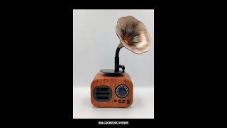 Retro Wooden Wireless Gramophone Radio Bluetooth Potable radio Speaker In Bangladesh