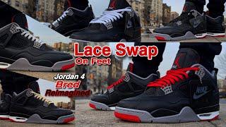 LACE SWAP - Jordan 4 Bred “Reimagined”