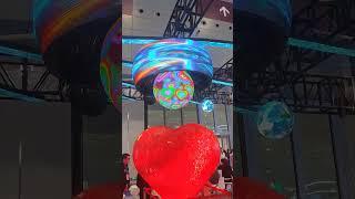 Creative heterosexual LED display, ring digital electronic LED screen, heart shaped LED video wall
