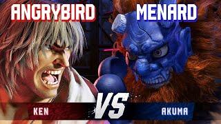 SF6 ▰ ANGRYBIRD (Ken) vs MENARD (Akuma) ▰ High Level Gameplay