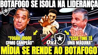 PÓS JOGO! MÍDIA SE RENDE E RASGA ELOGIOS AO LIDER ABSOLUTO DO BRASILEIRÃO! NOTICIAS DO BOTAFOGO HOJE