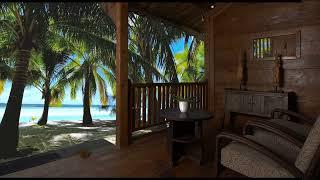 ENERGY HEALING AMBIENCE: Tropical paradise cabin porch POV