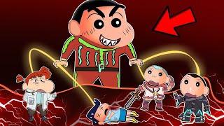 Puppeteer Shinchan Controlling His Friends in Among Us 3D  | Shinchan In Super Sus | Funny Game 