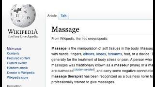 Massage Wikipedia, the free encyclopedia