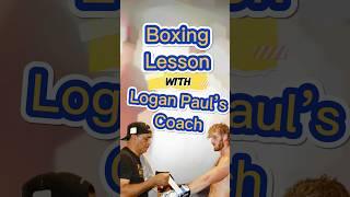 Boxing lesson from @loganpaulvlogs coach. #boxingcoach