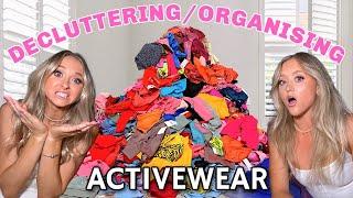 Insane ACTIVEWEAR  collection/ CLOSET CLEAN OUT  (we found the perfect coat hangers and racks)