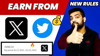 Earn Money From Twitter X  Apply Process And New Rules | X Creator Revenue Monetization