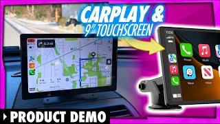 This Wireless CarPlay + 4K Front & Rear Dash cam + 9" touchscreen can be added to *ANY* vehicle!