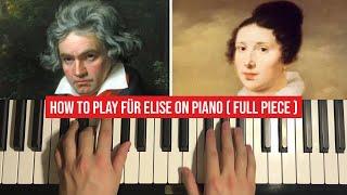 How To Play - Beethoven - Für Elise (Piano Tutorial Lesson)