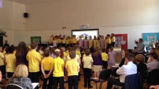 Ysgol Panteg students welcome guests to the school's official opening