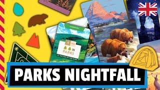 PARKS NIGHTFALL Board game - Tutorial / Review / How to play (English)