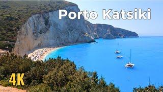 Visiting Porto Katsiki beach in Lefkada Greece - 4K