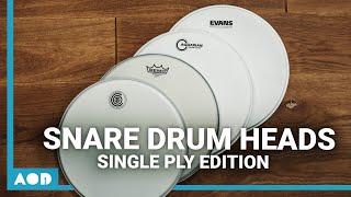 Snare Drum Head Comparison - 4 Companies - Single Ply Coated | Finding Your Own Drum Sound