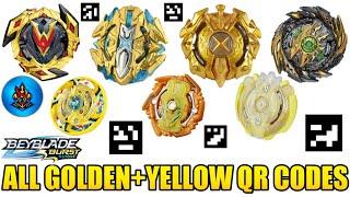 ALL GOLDEN + YELLOW COLOR BEYBLADE QR CODES BEYBLADE BURST SURGE APP